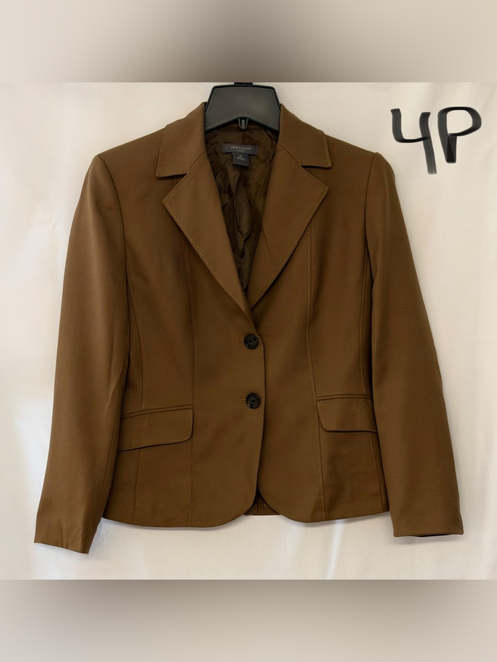 Ann Taylor Brown Tailored Women's Two-Button Blazer